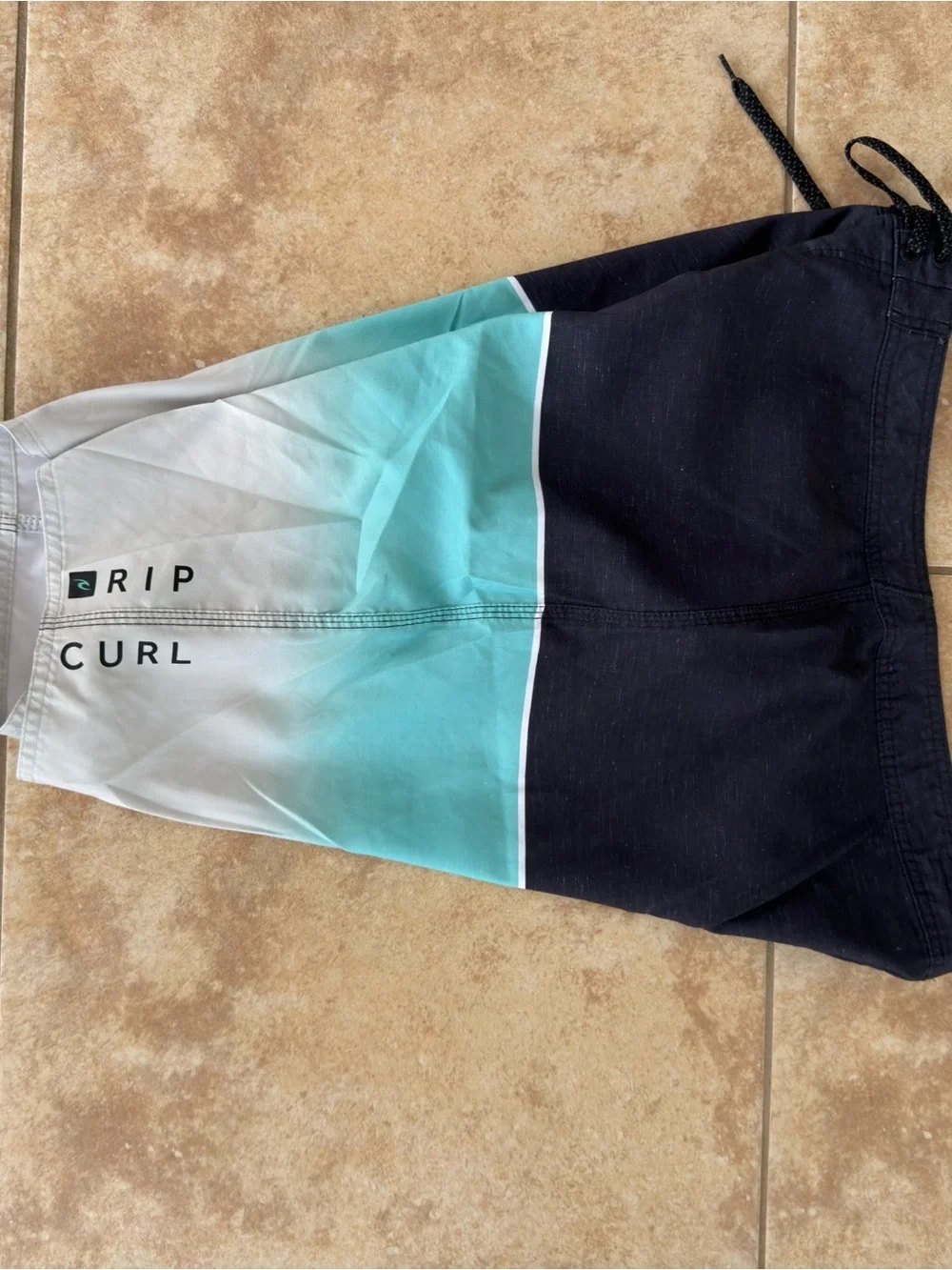 Rip Curl Navy, Teal & White Ombre Boardshorts